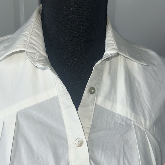 ZARA White Button-Up Shirt Dress - Picture 12 of 15